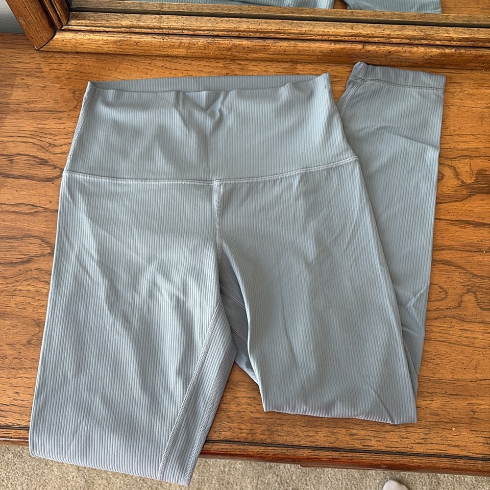Lululemon Ribbed Align 25” Leggings in Pale Blue